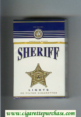 Sheriff Lights American Blend Cigarettes hard box