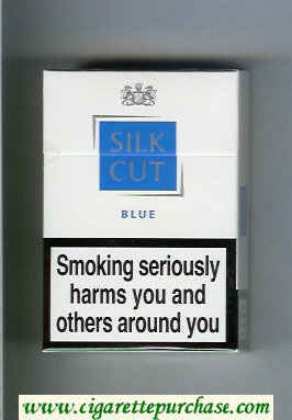 Silk Cut Blue cigarettes white and blue hard box