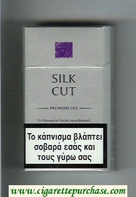 Silk Cut Premium Cut 100s cigarettes silver and violet hard box