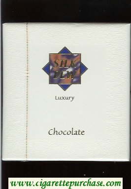 Silk Dew Luxury Chocolate 100s cigarettes wide flat hard box