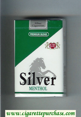Silver Menthol Premium Blend cigarettes soft box