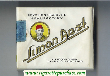 Simon Arzt cigarettes wide flat hard box
