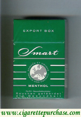 Smart Export Menthol cigarettes green hard box