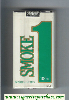Smoke 1 Menthol Lights 100s cigarettes soft box