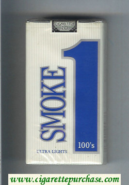 Smoke 1 Ultra Lights 100s cigarettes soft box