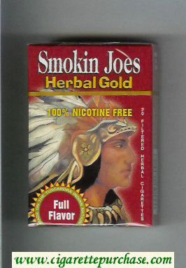 Smokin Joes Herbal Gold Full Flavor cigarettes hard box