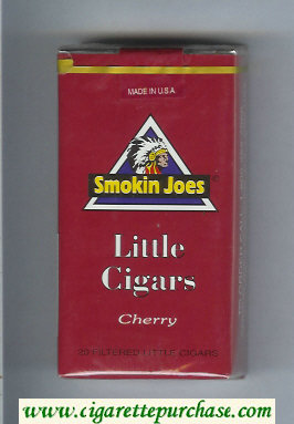 Smokin Joes Little Cigars Cherry 100s cigarettes soft box