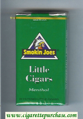 Smokin Joes Little Cigars Menthol 100s cigarettes soft box