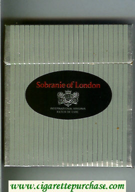 Sobranie of London International Virginia Filter De Luxe 100s cigarettes wide flat hard box