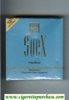 Soex Menthol cigarettes wide flat hard box
