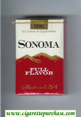 Sonoma Full Flavor cigarettes soft box