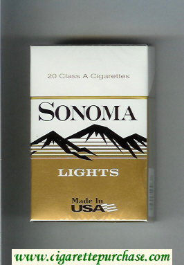 Sonoma Lights cigarettes hard box