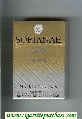 Sopianae Gold Ultra Multifilter cigarettes hard box