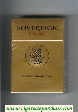 Sovereign Classic gold cigarettes hard box