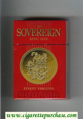 Sovereign Finest Virginia King Size cigarettes red hard box