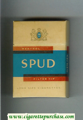 Spud Menthol Filter Tip cigarettes hard box