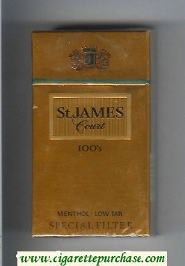 St.James Court Menthol 100s cigarettes hard box