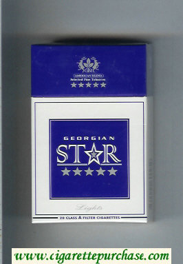 Star Georgian Lights Cigarettes hard box