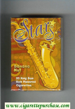 Stars Banana Nut Cigarettes hard box