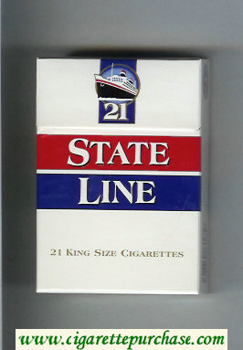 State Line 21 King Size cigarettes hard box