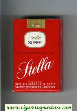 Stella Super cigarettes soft box