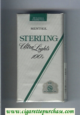 Sterling Ultra Lights 100s Menthol cigarettes soft box