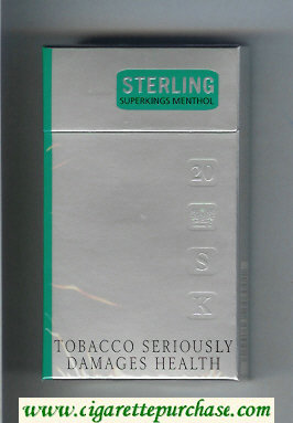 Sterling Menthol 100s cigarettes hard box