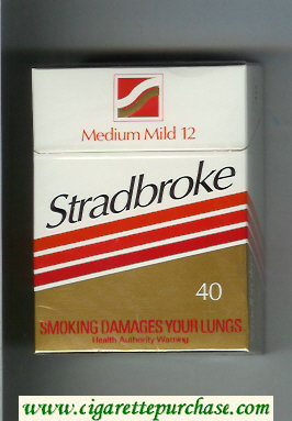 Stradbroke Medium Mild 12 40 cigarettes hard box