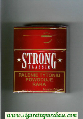 Strong Classic red cigarettes hard box
