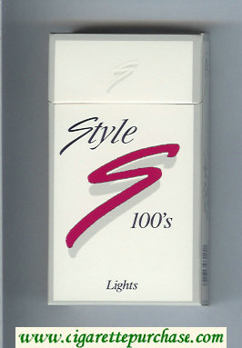 Style 100s Lights cigarettes hard box