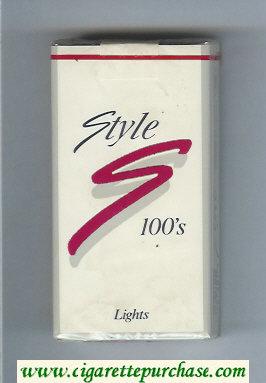 Style 100s Lights cigarettes soft box