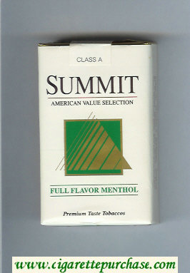 Summit Full Flavor Menthol Cigarettes soft box
