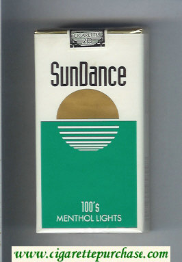 SunDance 100s Menthol Lights Cigarettes soft box