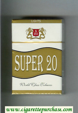 Super 20 Lights Cigarettes hard box