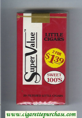 Super Value Sweet 100s Little Cigars Cigarettes soft box