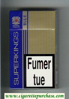 Superkings Blue 100s Cigarettes hard box