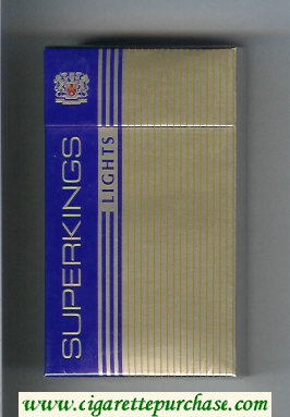 Superkings Lights 100s Cigarettes hard box