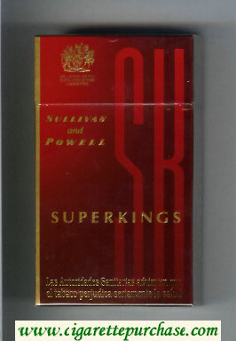 Superkings SK Sullivan and Powell 100s Cigarettes hard box