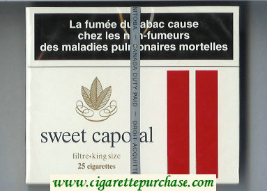 Sweet Caporal Filter 25 Cigarettes wide flat hard box
