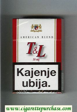T and L American Blend 10 mg cigarettes hard box