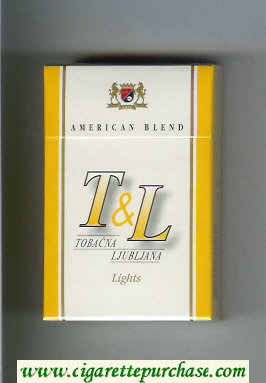 T and L Tobacna Ljubljna American Blend Lights cigarettes hard box