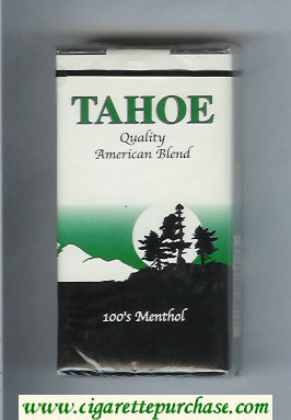 Tahoe Quality American Blend 100s Menthol cigarettes soft box