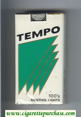 Tempo 100s Menthol Lights cigarettes soft box