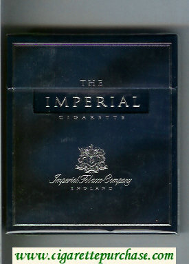 The Imperial 100s cigarettes wide flat hard box