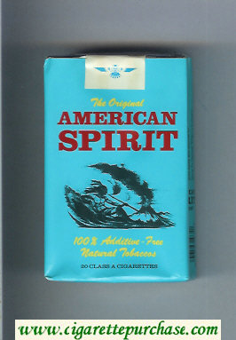 american spirit cigarettes blue original soft ks usa box
