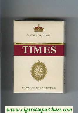 Times Filter Tipped cigarettes hard box