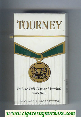 Tourney Deluxe Full Flavor Menthol 100s Box Cigarettes hard box