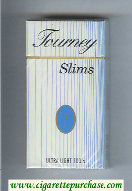 Tourney Slims Ultra Light 100s Cigarettes hard box