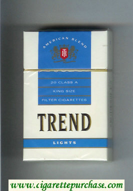 Trend Lights American Blend cigarettes hard box