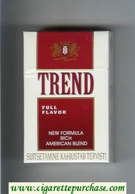 Trend Full Flavor New Formula Rich American Blend cigarettes hard box